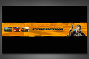 Cyberpunk YouTube Channel Art, a Social Media Template by loswl (Thumbnail 6 of 8)