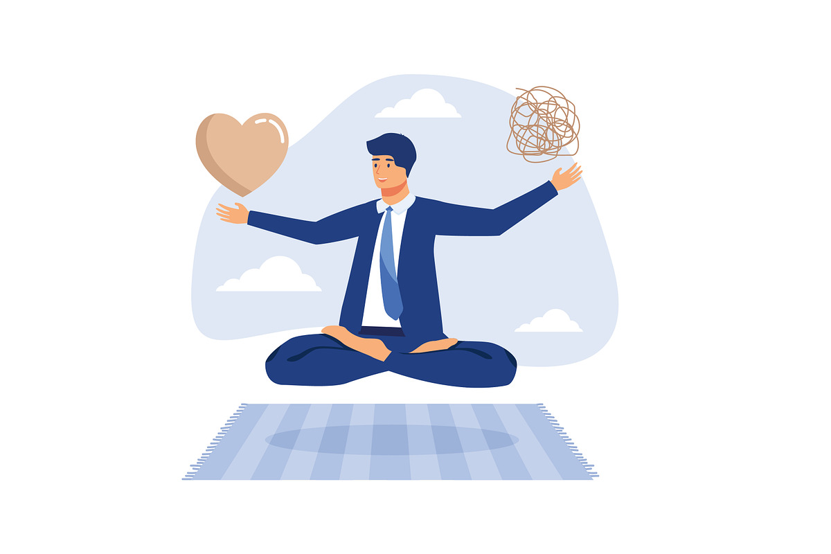 Stress management balance, a Work Illustration by alwie99d