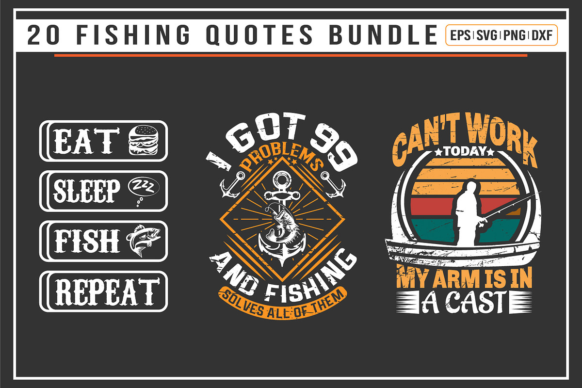 fishing t shirt design bundle, a Graphic by Uniquesvg99 (Photo 5 of 7)