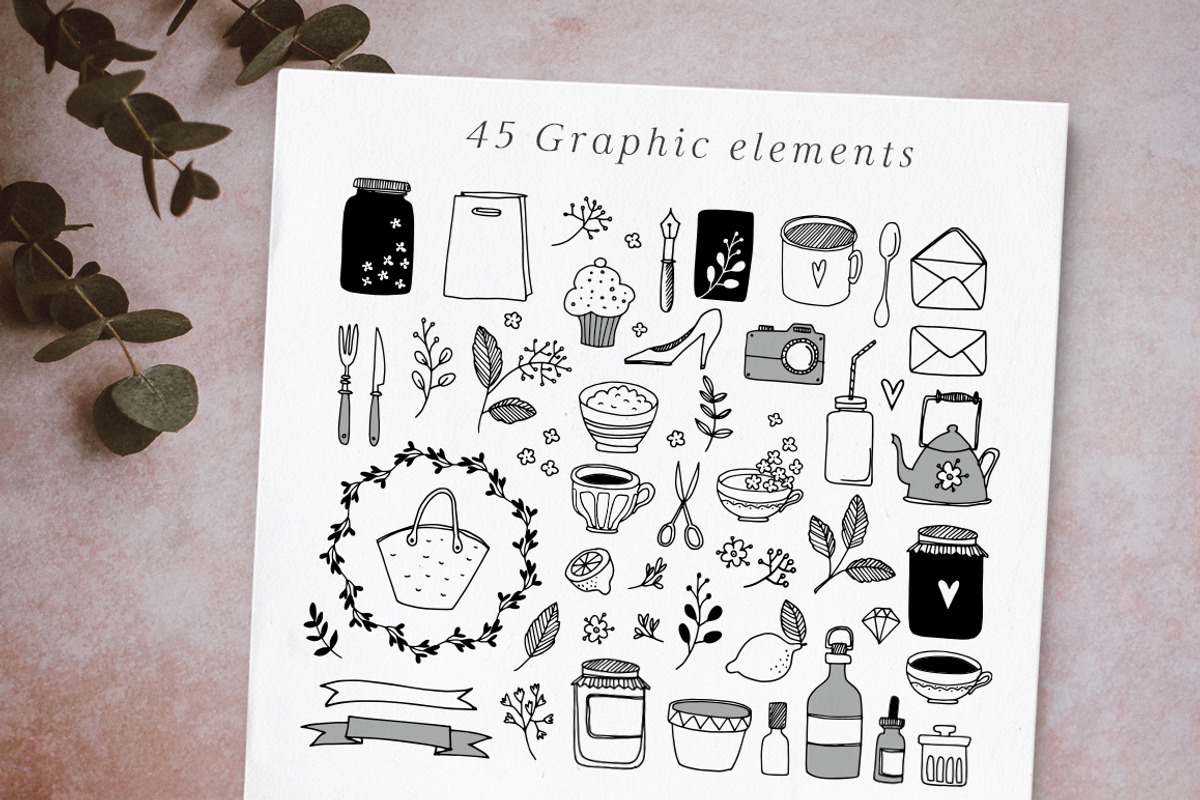 Elderflower script font + logos preview 7
