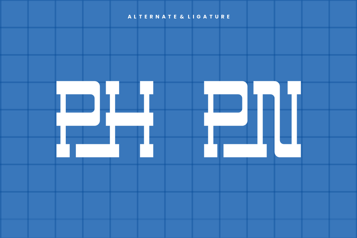 Niphone - Retro Font, a Slab Serif Font by QR Design Studio (Photo 6 of 7)