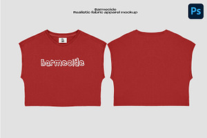 CROPPED TOP SLEEVLESS T-SHIRT MOCKUP