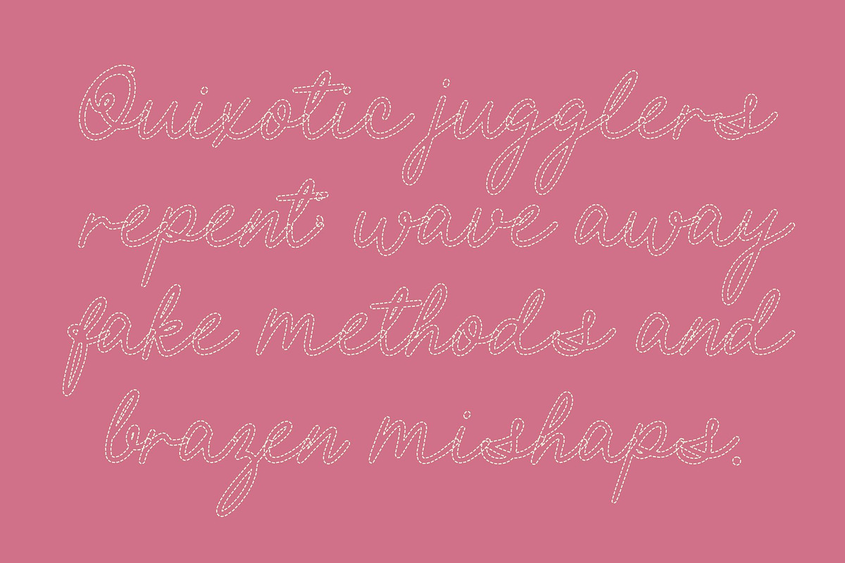 CS Megara Dashed, a Script Font by Craft Supply Co. (Photo 4 of 8)