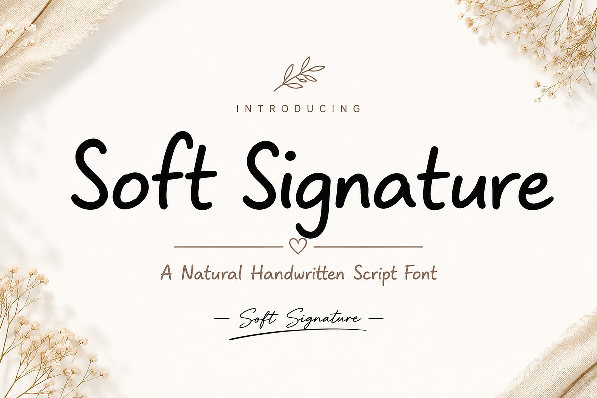 Soft Signature, a Handwritten Font by Wow Magic (Photo 1 of 5)