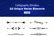 22 Vintage Calligraphic Dividers, a Decorative Illustration by Oleg Ribar (Thumbnail 2 of 2)