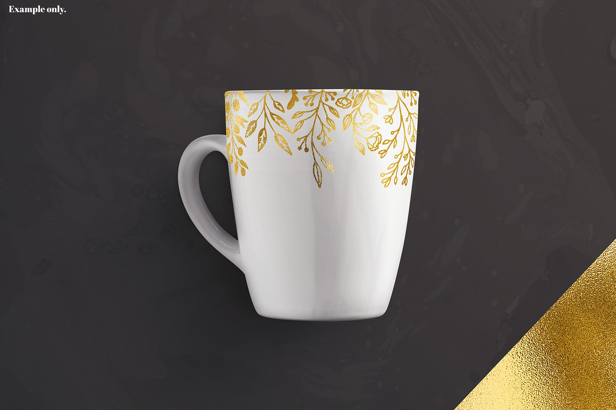 Silver Foil Floral Clipart Set, an Illustration by Brandi Lea Designs (Photo 6 of 7)