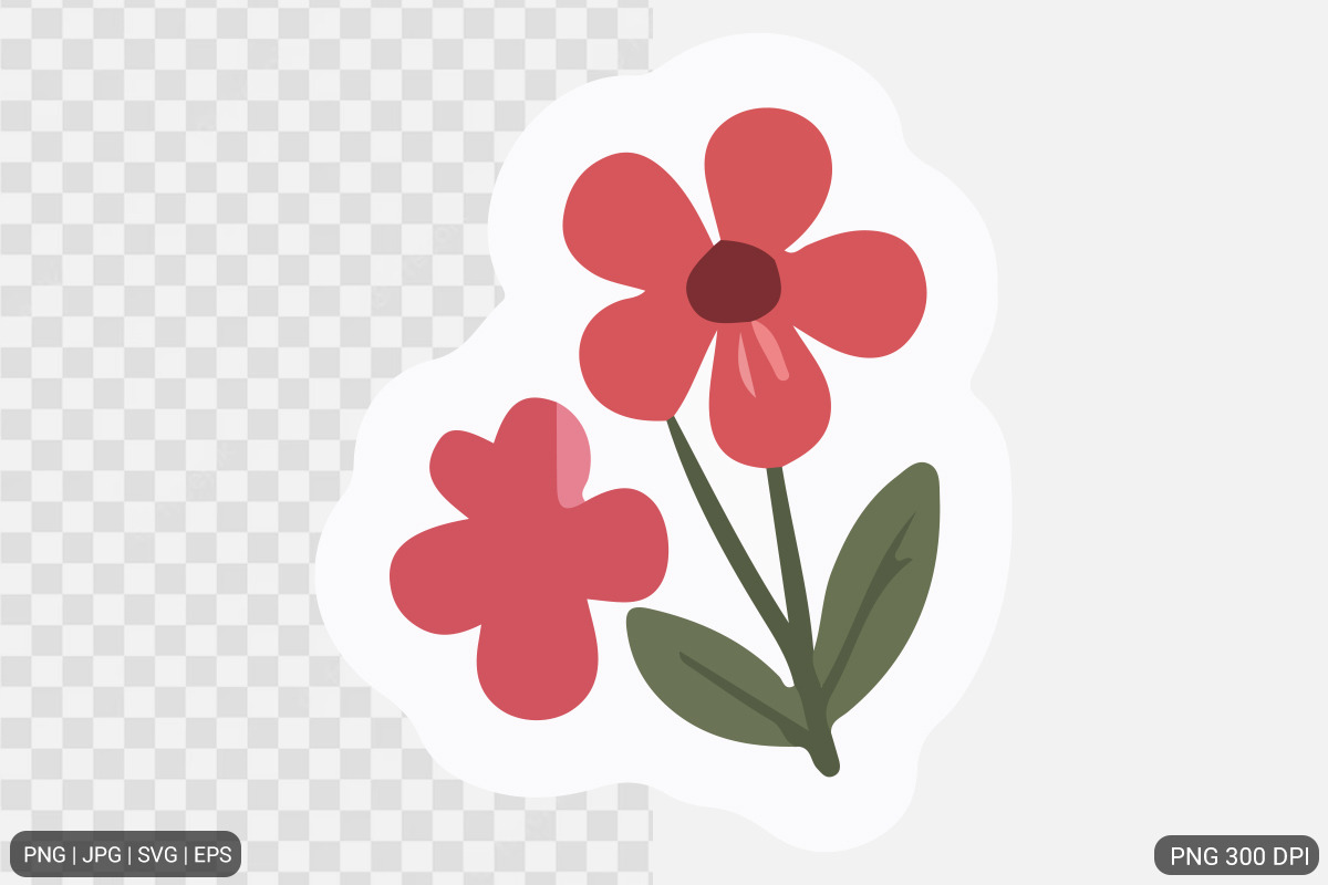 Cute Flower Sticker Design Bundle, an Illustration by Actual Pixel (Photo 25 of 26)
