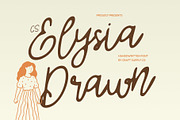 CS Elysia Drawn, a Script Font by Craft Supply Co. (Thumbnail 1 of 8)
