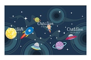 Planetscape Vector Background, a Pattern Graphic by audeemirza (Thumbnail 2 of 3)