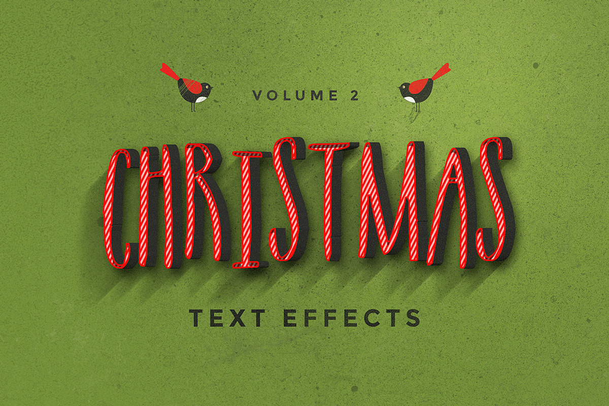 Christmas Text Effects Vol.2, a Brushes & More by Graphicdome (Photo 1 of 5)