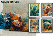 Wild Animal in Tropical Jungle Art, a Wallpaper Graphic by Vibrand Studio (Thumbnail 3 of 10)