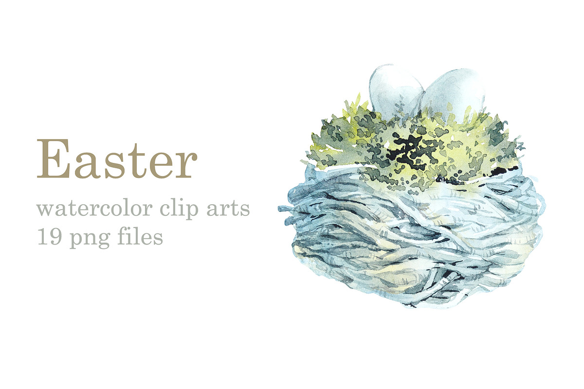 Watercolor Easter, an Animal Illustration by Budogoshch (Photo 1 of 5)