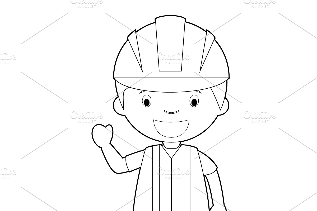 80x Professions for Coloring, an Education Illustration by asantosg (Photo 5 of 17)