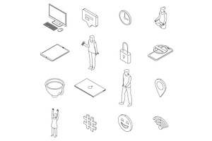 Digital detoxing icons set vector, a Technology Illustration by Ylivdesign