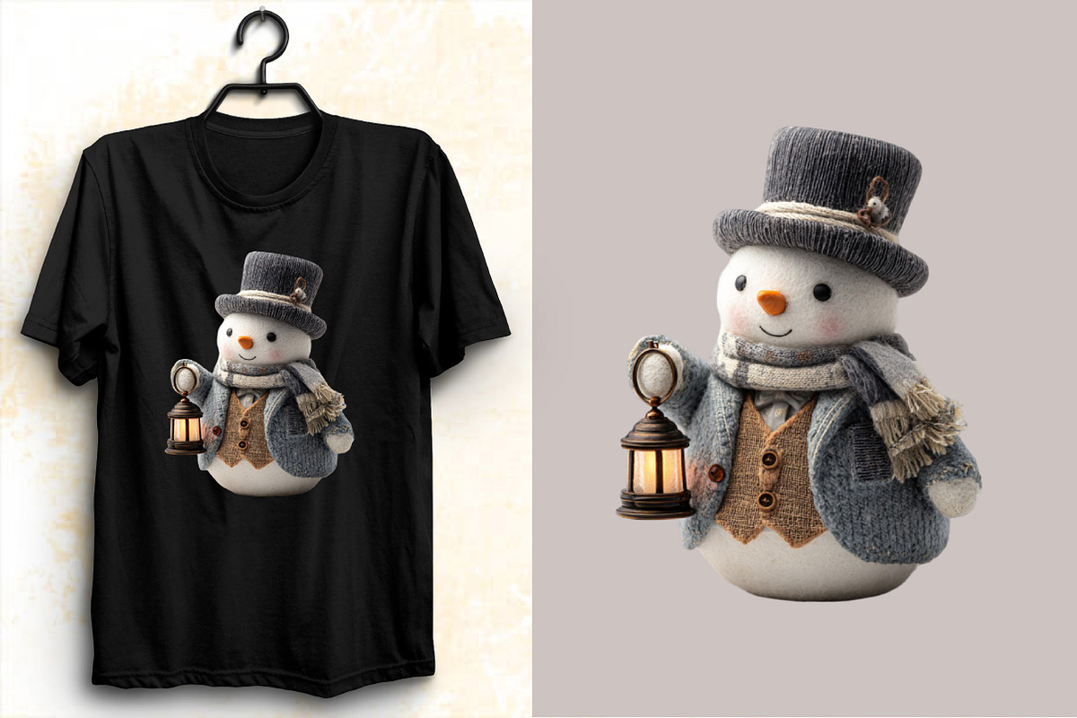 Whimsical Christmas Snowman Clipart, an Illustration by SVGArt (Photo 7 of 8)