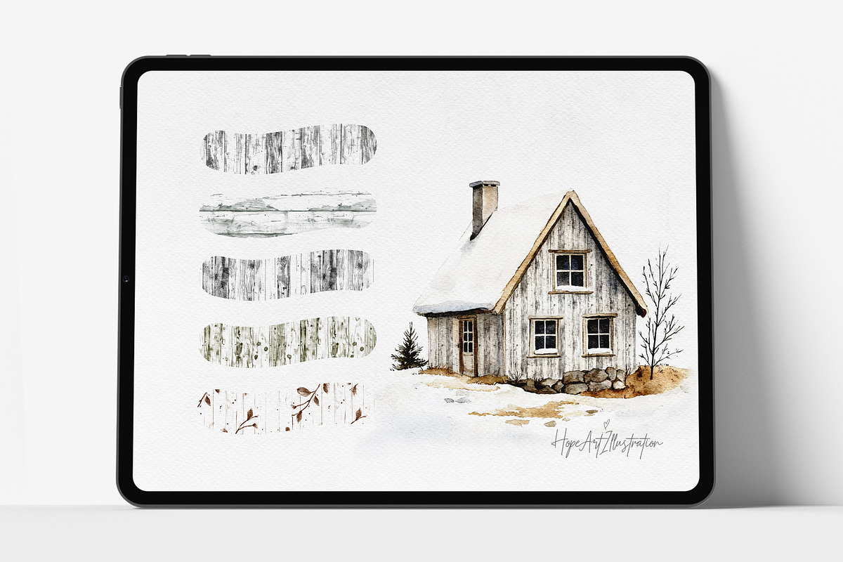 Procreate Watercolor Wood Texture, a Brush Add-On by HopeArtIllustration (Photo 2 of 8)