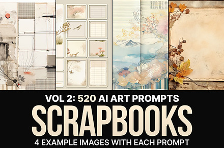 520 MJ Scrapbook Prompts: Vol 2, a Background Graphic by Sevenstyles