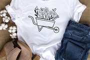 Floral Wheelbarrow svg, Wheelbarrow, an Illustration by Rajbir-Designs (Thumbnail 5 of 6)