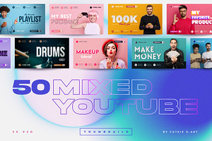 Youtube Thumbnail Bundle 50 PSD