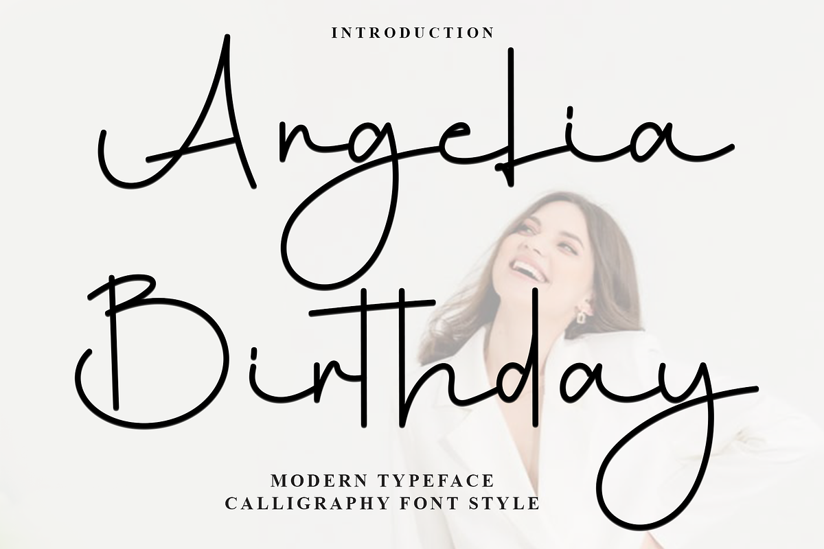 Angelia Birthday, a Handwritten Font by FreshTypeINK (Photo 1 of 8)