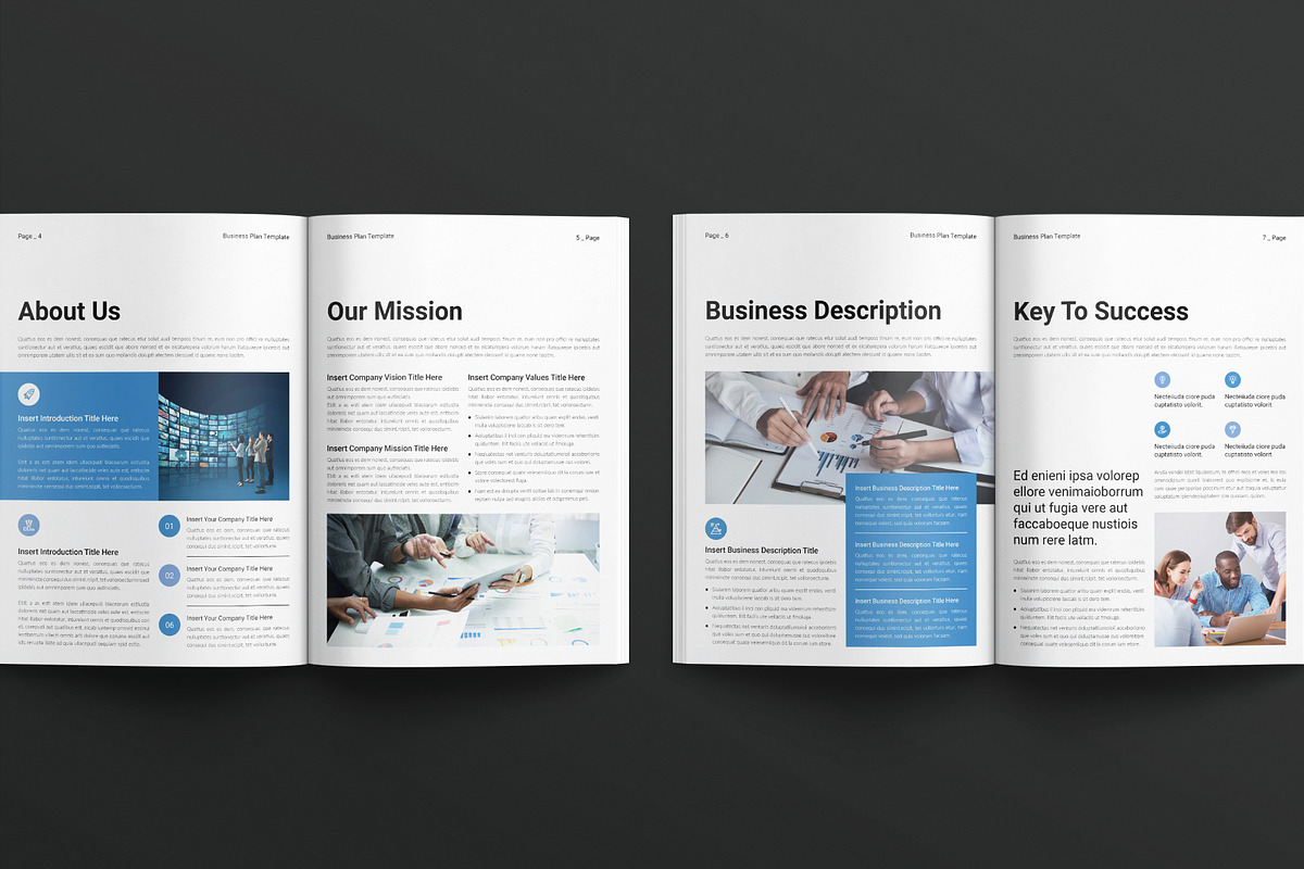 Business Plan Template, a Brochure Template by E-Type (Photo 3 of 7)