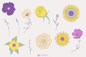 Flower Garden Seamless Patterns