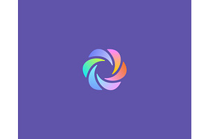 A flower logo. Sun vortex sign