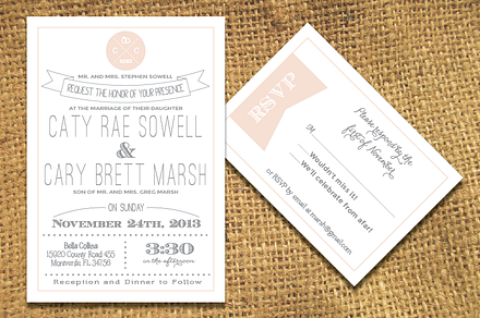 Handcrafted Wedding Invitation Pack