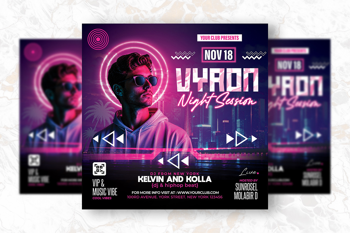 Night Session Party Flyer Design, a Flyer Template by Shajib Shikder (Photo 2 of 2)