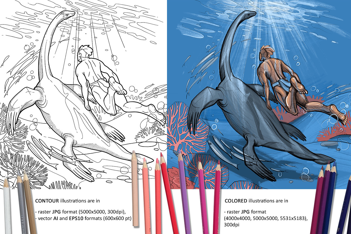 Prehistoric Life with Dinosaurs, an Animal Illustration by Ekaterina Glazkova (Photo 3 of 5)