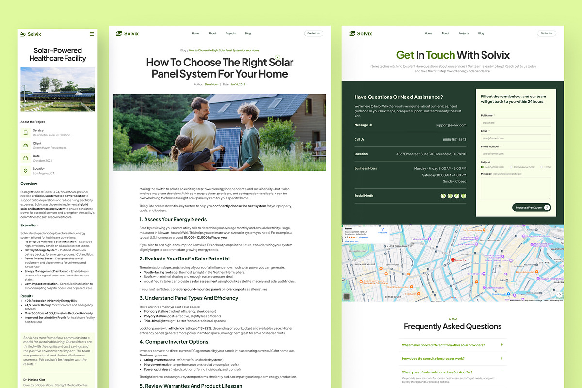 Solvix - Solar Panel Website Framer preview 4