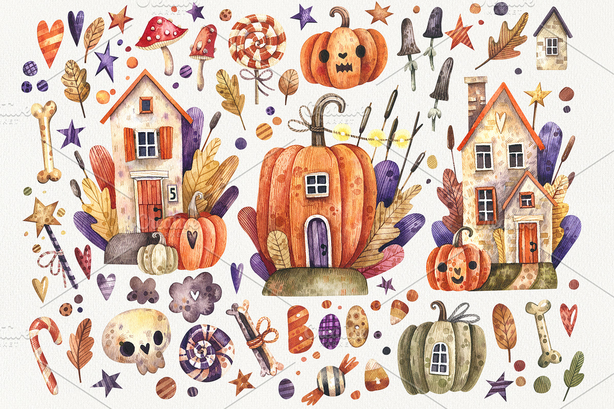 Happy Halloween, an Illustration by Watercolor by Tonia Tkach (Photo 2 of 5)