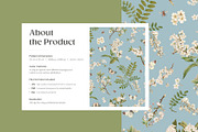 Gentle Spring with White Flowers, a Pattern Graphic by Yello_illustration (Thumbnail 2 of 16)