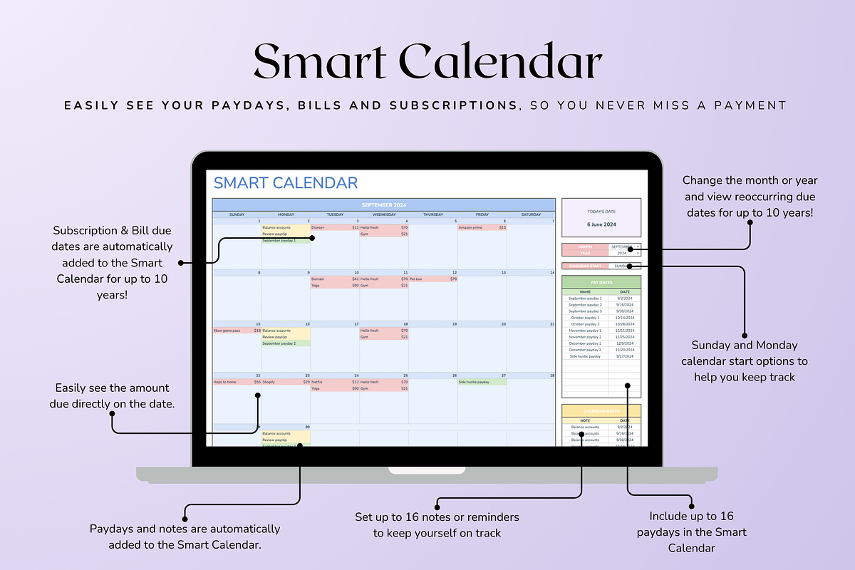 Ultimate Biweekly Budget - Pastel, a Templates & Theme by The Creative Plans co (Photo 8 of 10)