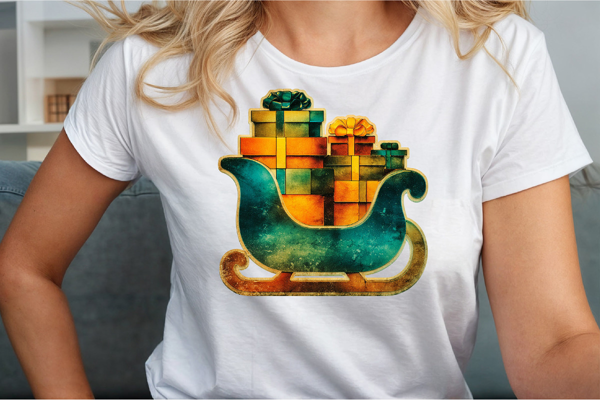 Christmas Santa Claus Sleigh PNG, an Illustration by Sublimation Artist (Photo 4 of 9)