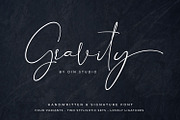 Gravity - Handwritten, a Script Font by din-studio.com (Thumbnail 1 of 16)