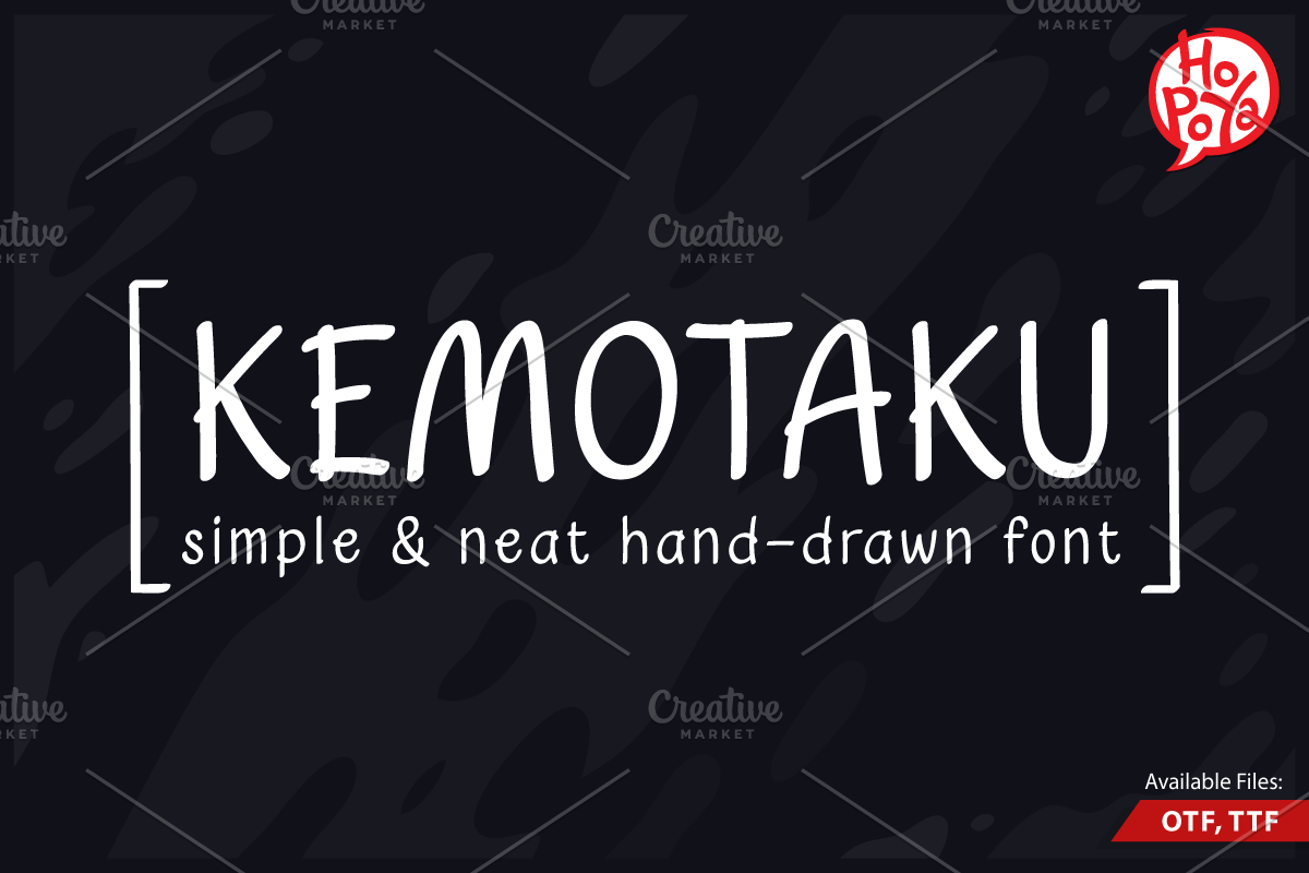 Kemotaku Font, a Handwritten Font by mikailain (Photo 1 of 4)