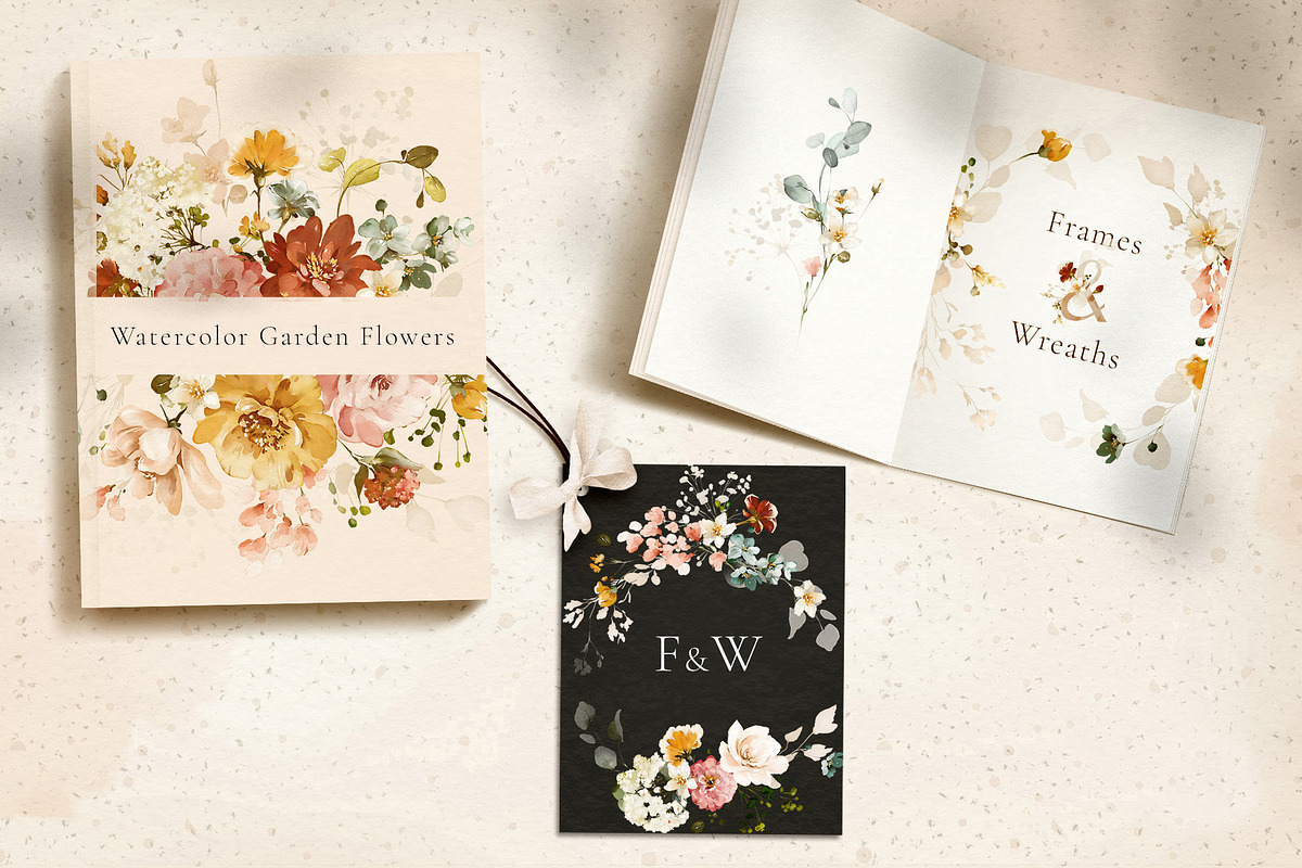 Watercolor Garden Flowers, a Decorative Illustration by Lisima (Photo 6 of 25)