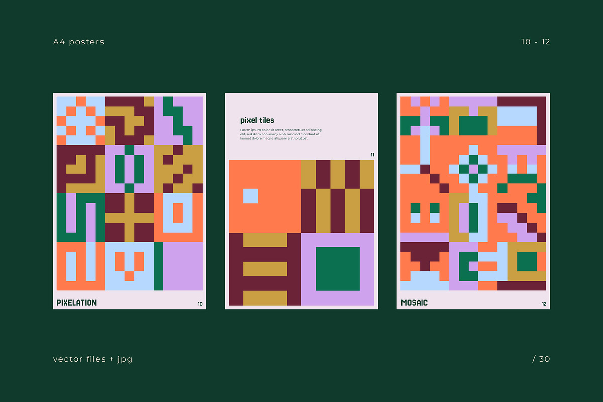 Pixel Tiles & Posters, an Object Graphic by Léo Alexandre (Photo 12 of 19)