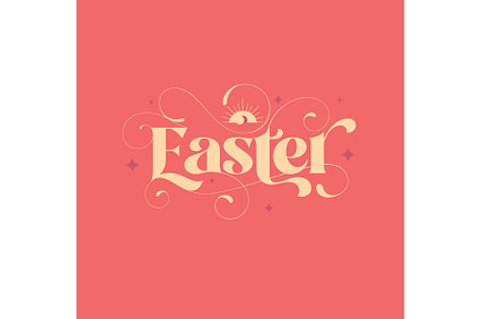 Easter title lettering empty tomb
