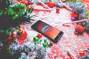 Christmas & New Year Mock-Up, an iPhone Mockup by EmilGuseinov (Thumbnail 5 of 23)