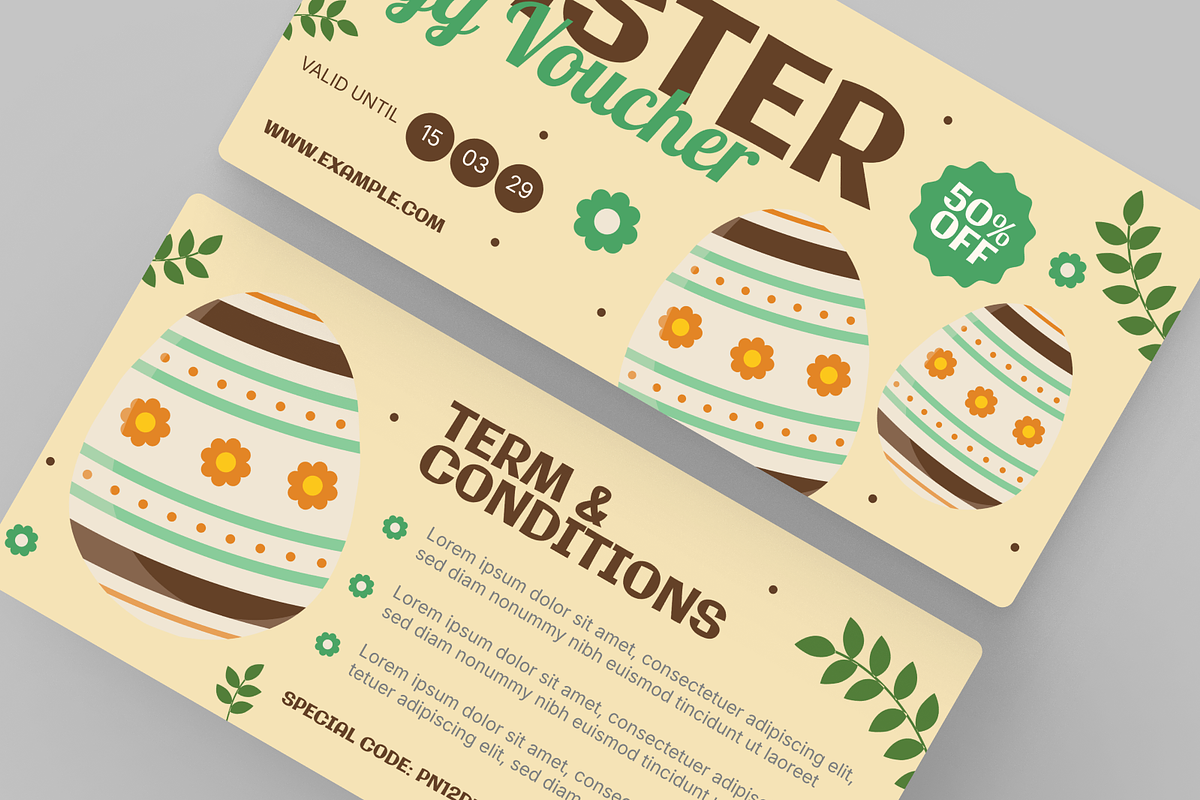 Easter Egg Gift Voucher, a Print Template by Annora Studio (Photo 6 of 6)