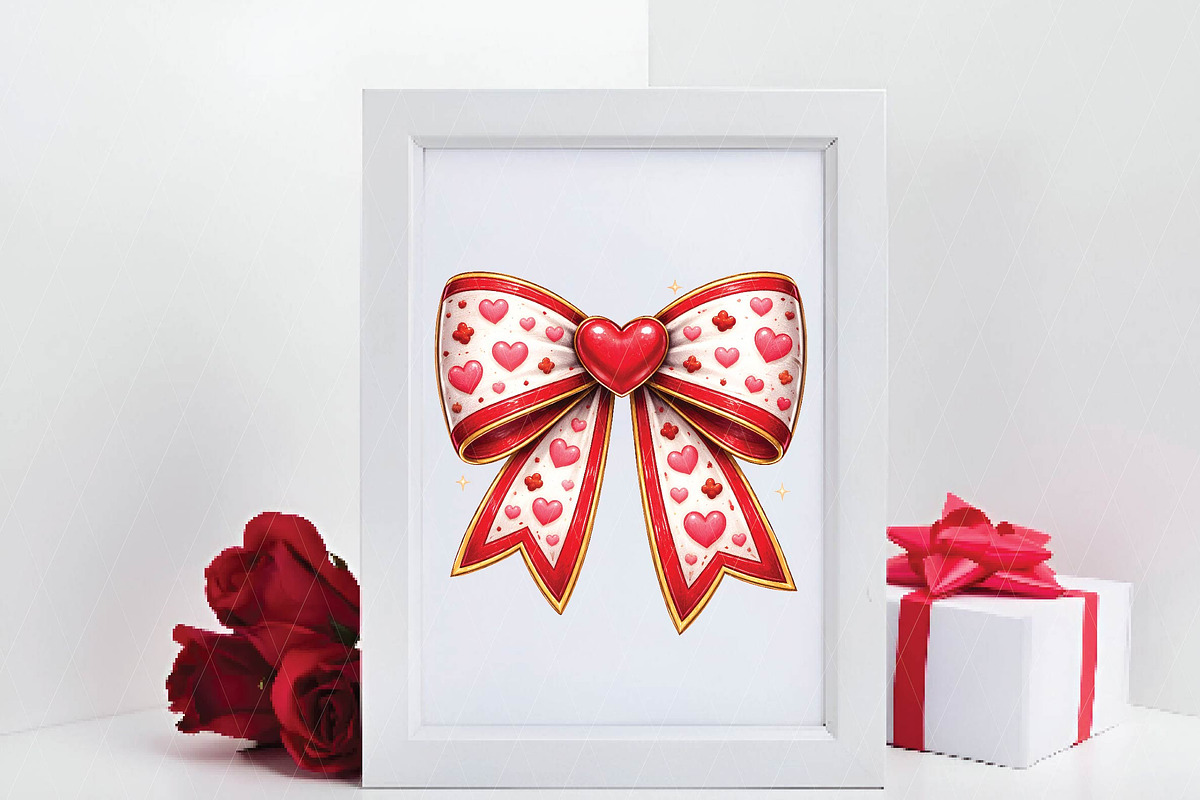 Coquette Bow Heart Png, Valentine De, an Illustration by DreamPrint404 (Photo 5 of 6)