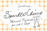 Sparkle Cheers | Whimsical Font, a Script Font by Jolicia Type (Thumbnail 1 of 15)