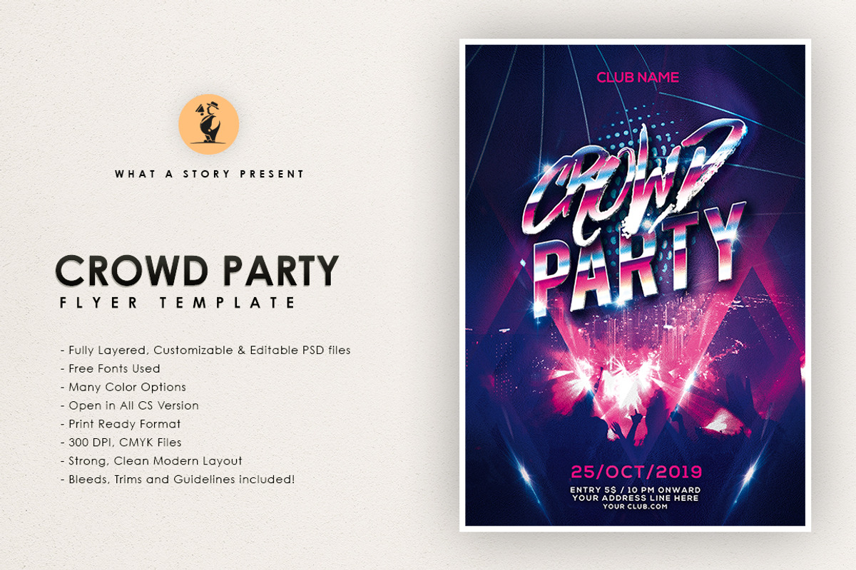 Crowd Party, a Flyer Template by What a Story (Photo 1 of 5)