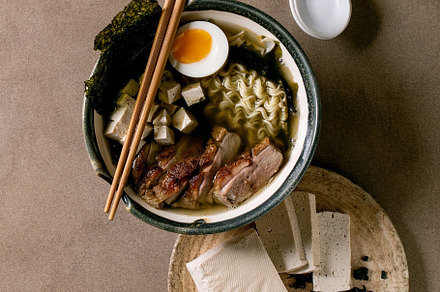 Asian style soup ramen with noodles and duck breast, a Food & Drink Photo by Natasha Breen