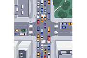 City crossroads with cars, top view, a Transportation Illustration by Good Studio (Thumbnail 2 of 2)