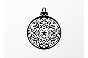 Festive Filigree Bauble Silhouette, an Object Graphic by Creativeshirt (Thumbnail 2 of 5)