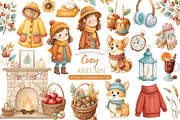 Cozy Fall Clipart, a Decorative Illustration by MockupWizard (Thumbnail 1 of 5)