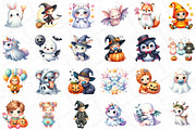 Kawaii Baby Halloween Clipart PNG, an Illustration by DreamPrint404 (Thumbnail 3 of 5)